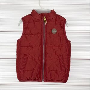 Timberland Kids Full Zip Quilted Puffer
Vest Burgundy Red size 3T
